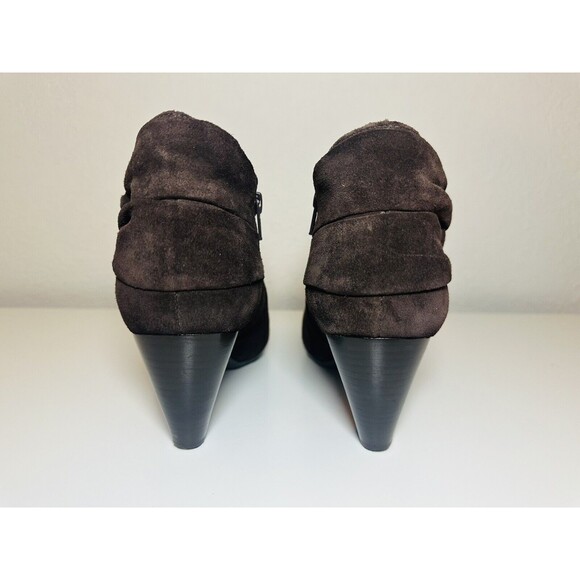 VANELi Brown Suede Chunky Heel Ankle Booties Women's SIZE 9.5 - Picture 2 of 8